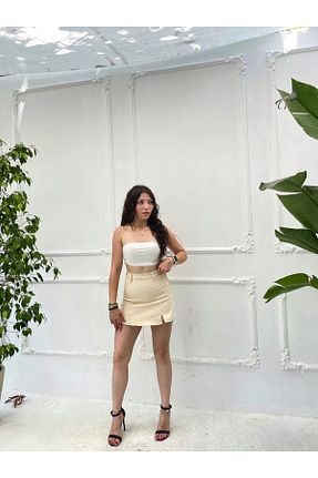 دامن بژ زنانه جین shenfashion - کد 844993693