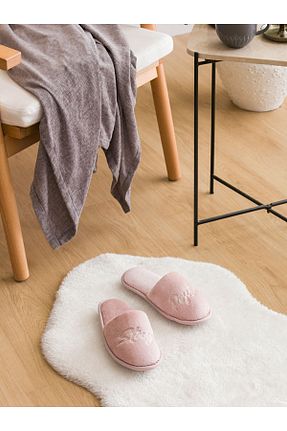 دمپائی خانگی صورتی زنانه پاشنه کوتاه (1 - 4 سانتی متر) LC Waikiki - کد 852794328