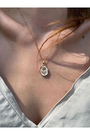 گردنبند استیل ( فولاد ) طلائی زنانه استیل (فولاد) Hora - کد 845924144