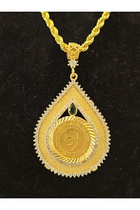 گردنبند استیل ( فولاد ) طلائی زنانه imitasyon dünyası - کد 852793457