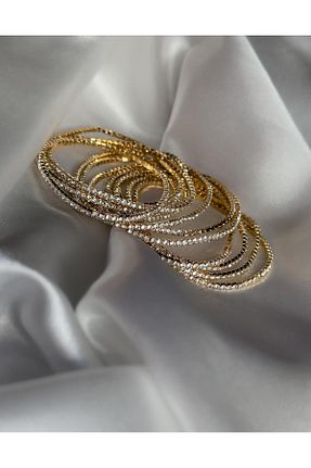 دستبند استیل (فولاد) طلائی زنانه استیل (فولاد) SEVVA - کد 790505795