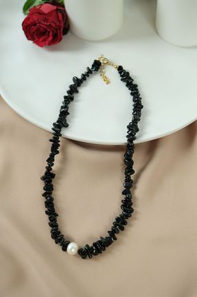 گردنبند مروارید مشکی مروارید آب شیرین Nefel Design - کد 852651145