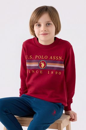 ست گرمکن قهوه ای بچه گانه پنبه پلی استر U.S. Polo Assn. - کد 852835917