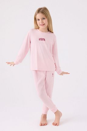 ست لباس راحتی صورتی بچه گانه چاپی U.S. Polo Assn. - کد 852835535