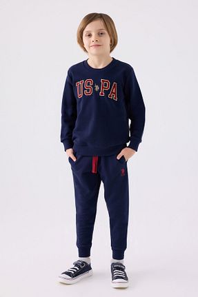 ست گرمکن سرمه ای بچه گانه پنبه پلی استر U.S. Polo Assn. - کد 852835891