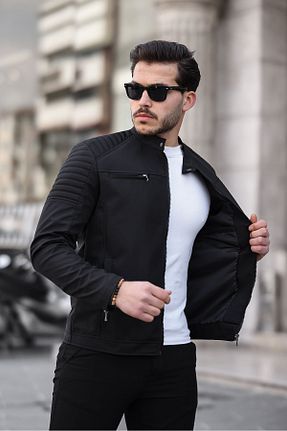کاپشن مشکی مردانه اسلیم فیت Mero Life - کد 818377265
