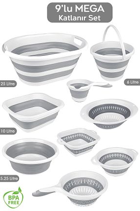 سبد لباس طوسی پلاستیک Meleni Home - کد 852548514