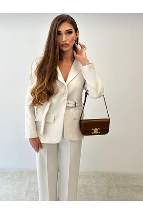ست بالاتنه و پائین تنه نباتی زنانه بافتنی D