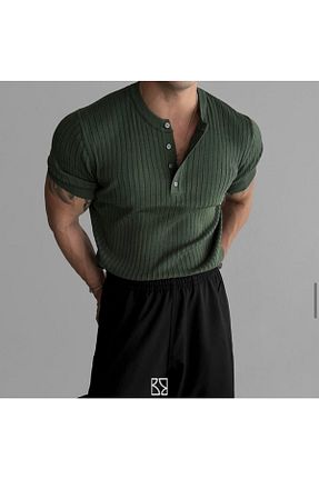 تیشرت خاکی مردانه اسلیم فیت BLUE STREET - کد 852749109