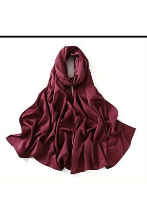 روسری زرشکی ساتن Suedcollection - کد 852806923