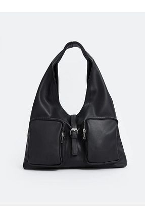 کیف دوشی مشکی زنانه چرم مصنوعی BAGSTOREE - کد 852826580