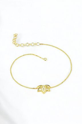 دستبند نقره طلائی زنانه 925 عیار jelux silver - کد 714342665