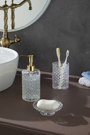ست حمام طلائی شیشه Glamis - کد 812271773