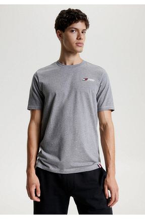 تیشرت اسپرت طوسی مردانه رگولار Tommy Hilfiger - کد 852844745