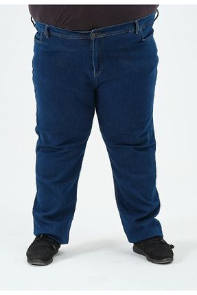 شلوار سایز بزرگ آبی مردانه پنبه ای Denim - کد 743972189