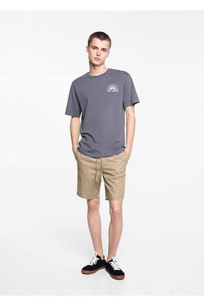 شلوار بژ مردانه کتان MANGO Teen - کد 821621329