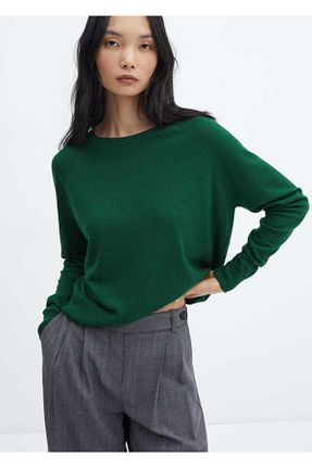 پلیور سبز زنانه ساده MANGO - کد 753041718