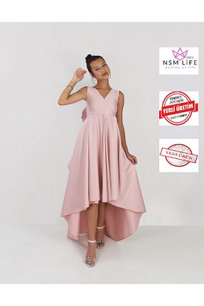 لباس مجلسی و فارغ التحصیلی صورتی بچه گانه ساتن 2021 NSM LİFE quality of life - کد 852459342