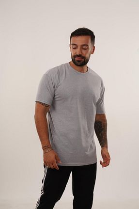 تیشرت طوسی مردانه Relaxed SCSARVİN - کد 852535617