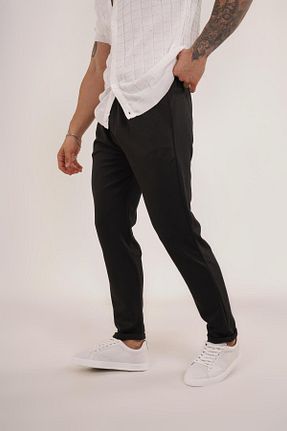 شلوار مشکی مردانه بافتنی SCSARVİN - کد 852537644