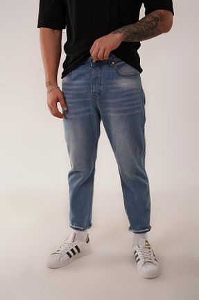 شلوار جین آبی مردانه پاچه لوله تفنگی SCSARVİN - کد 852538445