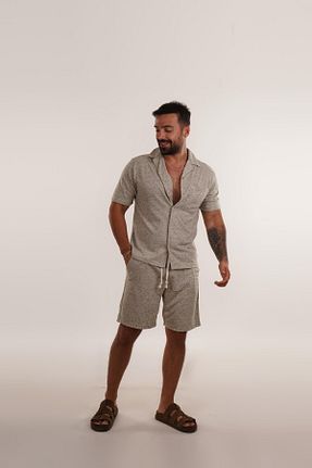 ست گرمکن خاکی مردانه مخلوط ویسکون SCSARVİN - کد 852676719