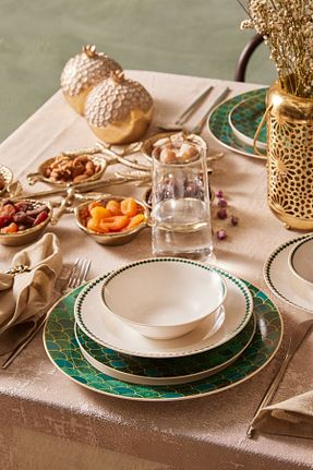 سرویس غذاخوری سبز 6 نفره Karaca - کد 410883006