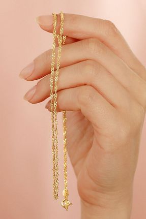 گردنبند نقره طلائی زنانه 925 عیار Silvano Jewelry - کد 444283322