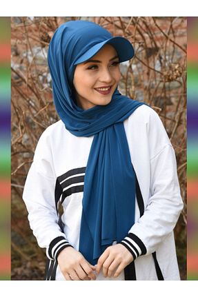 شال سرمه ای زنانه پنبه ای Kadınbona - کد 364552408