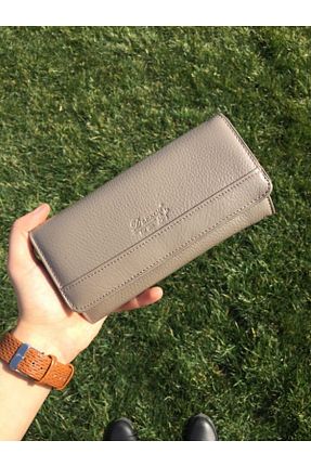 کیف پول طوسی زنانه ابعاد بزرگ Derkon - کد 87898614