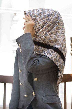 روسری طوسی İpek Tivil Vissona - کد 802680114