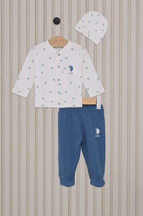 ست نوزادی بژ بچه گانه پنبه ای U.S. Polo Assn. - کد 852543083