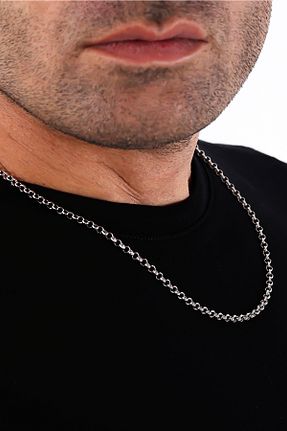 گردنبند نقره مردانه 925 عیار Linterna Silver - کد 852558845