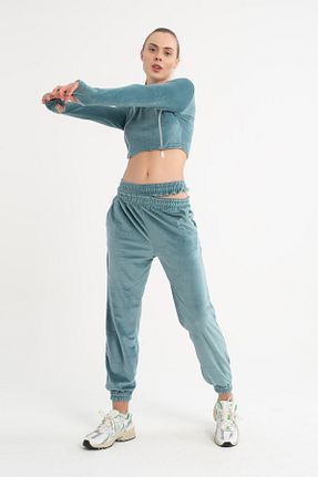 ست بالاتنه و پائین تنه سبز زنانه بافتنی Tria Body - کد 819506904