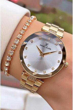 ساعت مچی طلائی زنانه 36-40 میلی متر Daniel Klein - کد 852762507