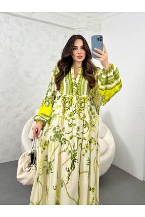 لباس حجاب سبز زنانه اورسایز PREMİER VİE - کد 846060838
