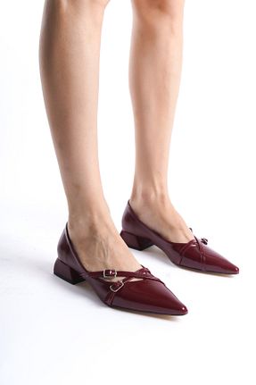 کفش پاشنه بلند کلاسیک زرشکی زنانه چرم مصنوعی Shoesers - کد 852588603