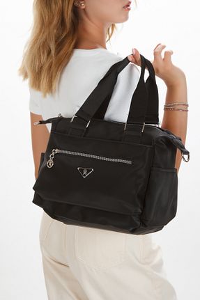 کیف دوشی مشکی زنانه ساتن Adelina Bags - کد 852597114