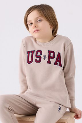 ست گرمکن بژ بچه گانه پنبه پلی استر U.S. Polo Assn. - کد 852836534