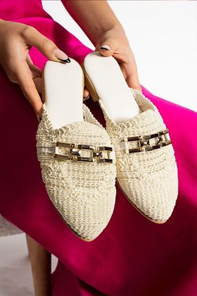 دمپائی بژ زنانه حصیر AristocratShoes - کد 852694224