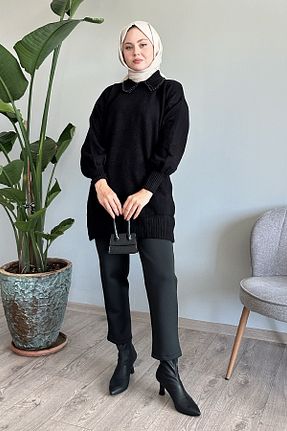 پلیور حجاب مشکی زنانه اکریلیک InStyle - کد 852711038