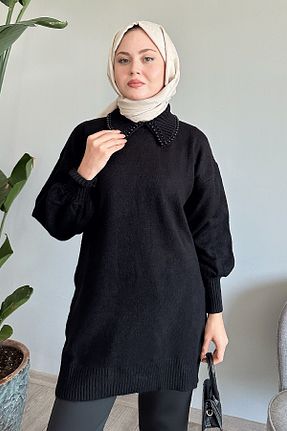 پلیور حجاب مشکی زنانه اکریلیک InStyle - کد 852711038