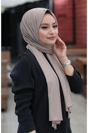 شال قهوه ای زنانه ویسکون AYSU - کد 109972540