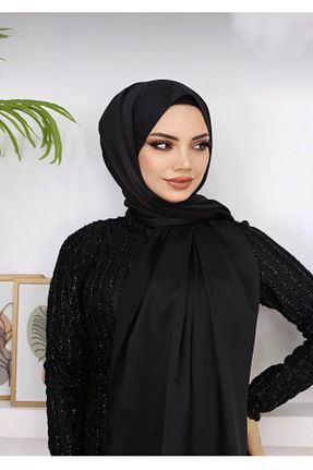 روسری مشکی ساتن Suedcollection - کد 852806947