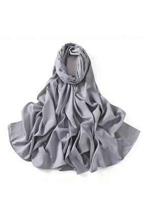 روسری طوسی ساتن Suedcollection - کد 852806993