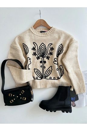 پلیور طوسی زنانه Relaxed hepsi moda - کد 852830796