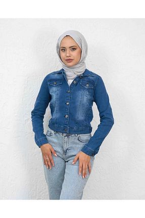 کت آبی زنانه کراپ sorisso - کد 852837397