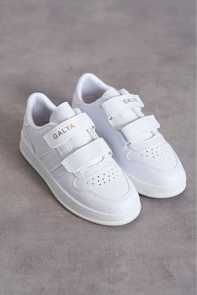کفش اسنیکر سفید بچه گانه بدون بند galya shoes - کد 472766498