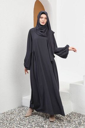 کلاه و ابایا طوسی زنانه %100 پنبه VALENS BOUTİQUE - کد 852849710