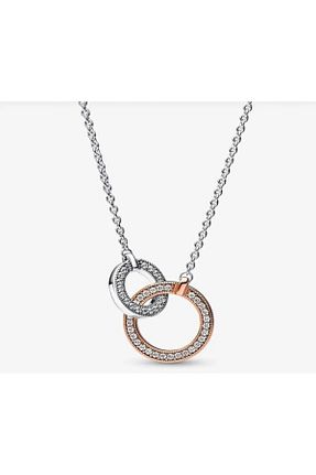 گردنبند نقره صورتی زنانه 925 عیار POSEİDONS JEWELLERY - کد 836511868